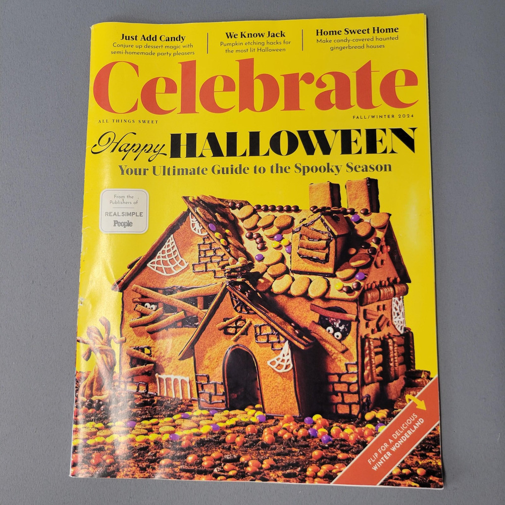Halloween Celebrate Fall Winter 2024 Magazine Gingerbread House Cookies Bingo